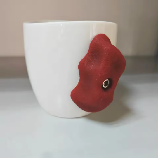 climbing hold mug