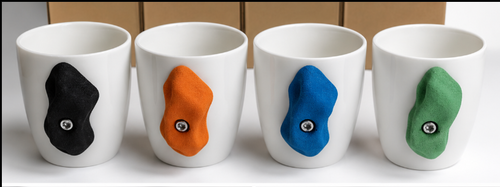 climbing hold mug