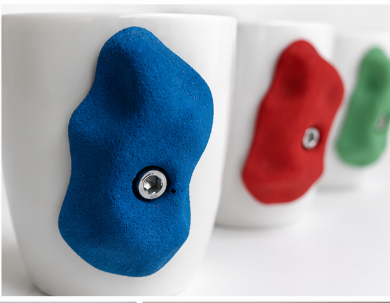 climbing hold mug